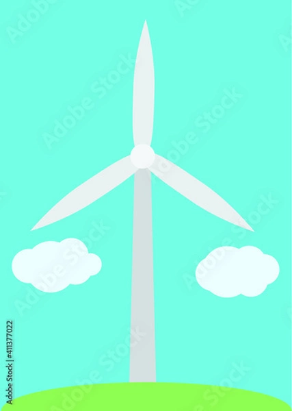 Obraz wind turbine in the wind