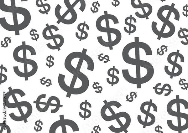 Fototapeta random USD, United States dollar for background. Online media concepts, vector illustration