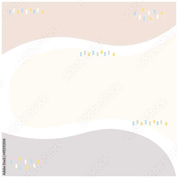 Fototapeta フラットで抽象的なデザインの背景素材　ベージュ