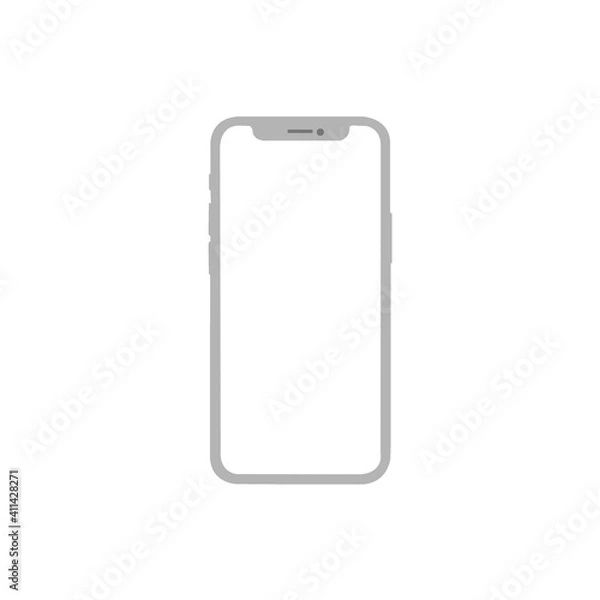 Obraz phone front isolated on white background	
