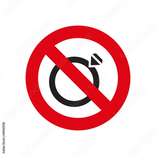 Obraz No jewelry  icon, color, line, outline vector sign, linear style pictogram isolated on white. Symbol, logo illustration