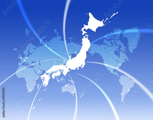 Fototapeta 世界の中の日本