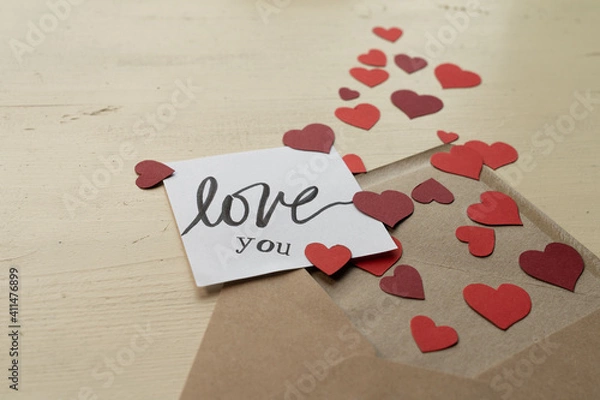 Obraz Botschaft, Brief, Liebeserklärung