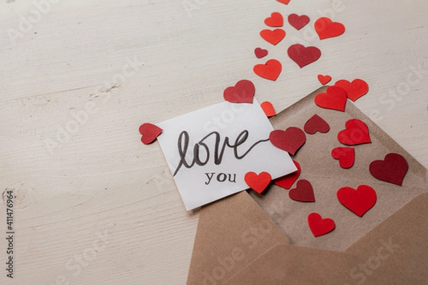 Obraz Botschaft, Brief, Liebeserklärung