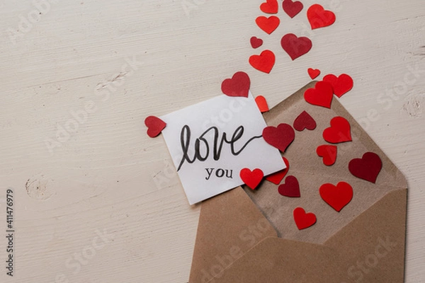 Obraz Botschaft, Brief, Liebeserklärung