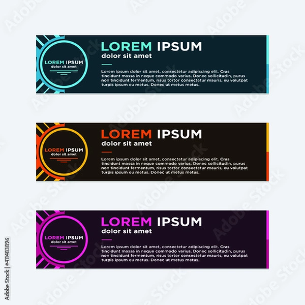 Fototapeta abstract geometric web design banner template