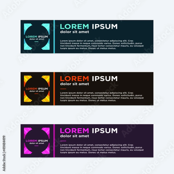 Fototapeta abstract geometric web design banner template