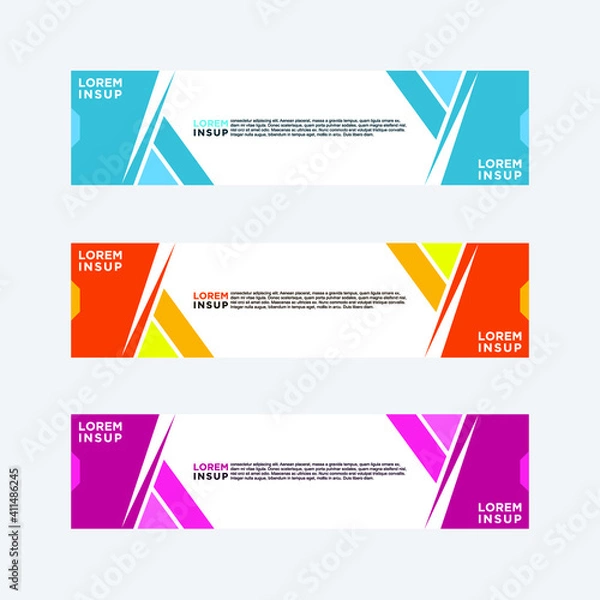 Obraz abstract geometric web design banner template