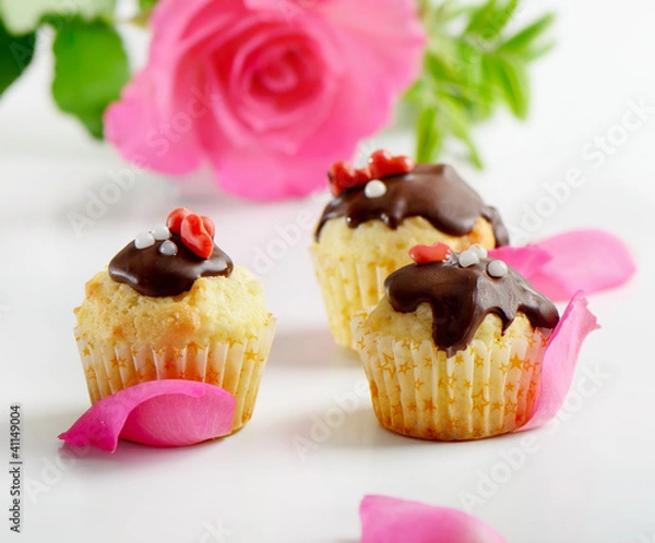 Obraz Muffins with flower