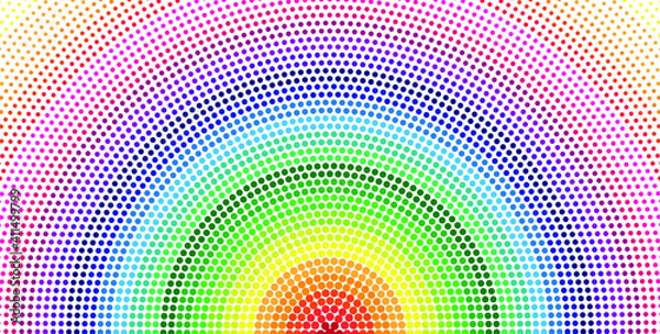 Fototapeta abstract circle halftone with rainbow colore
