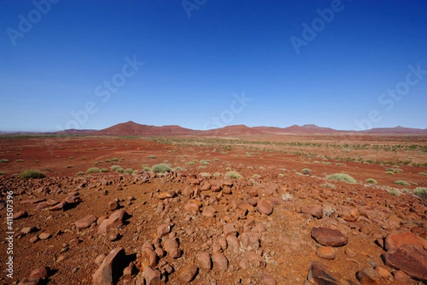 Fototapeta Plains and mountains in the desert