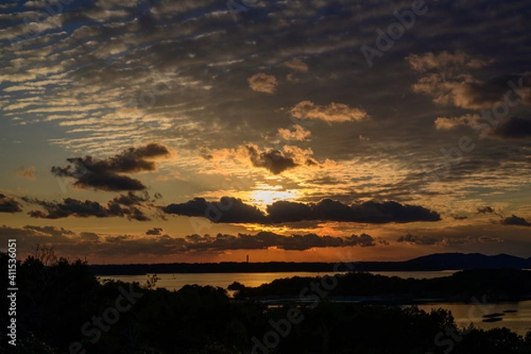 Obraz 英虞湾の夕焼け空