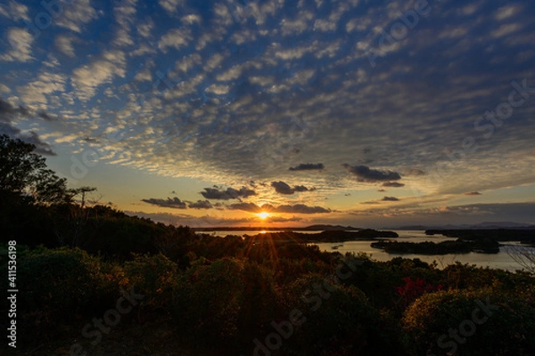 Obraz 英虞湾の夕日