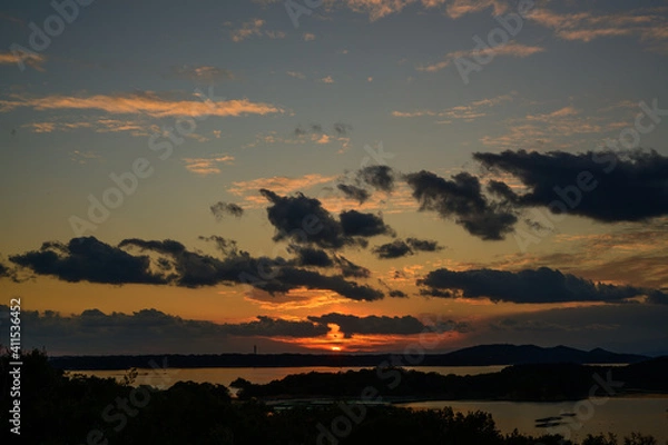 Obraz 夕焼けと雲