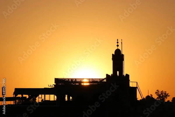 Fototapeta marrakech city view caption