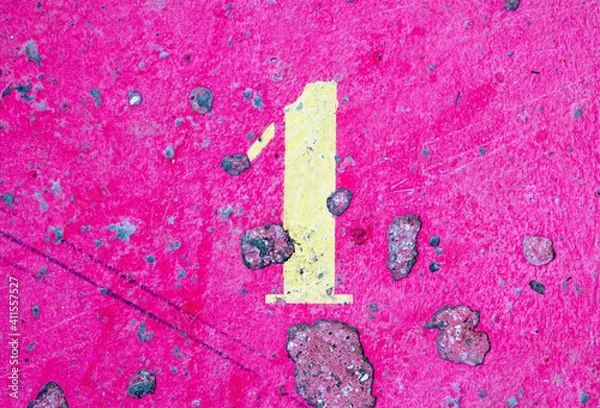 Fototapeta number 1 on a colored concrete floor