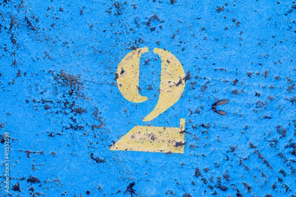 Fototapeta number 2 on a colored concrete floor