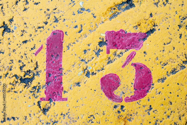 Fototapeta number 13 on a colored concrete floor