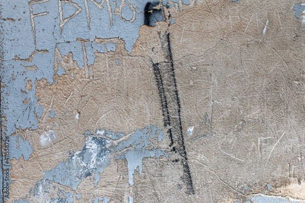 Obraz traces on a grey concrete wall