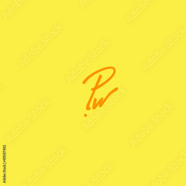 Fototapeta PW Initial Isolated Logo for Identity