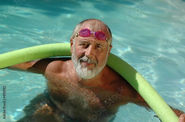 Fototapeta Older swimmer in the pool