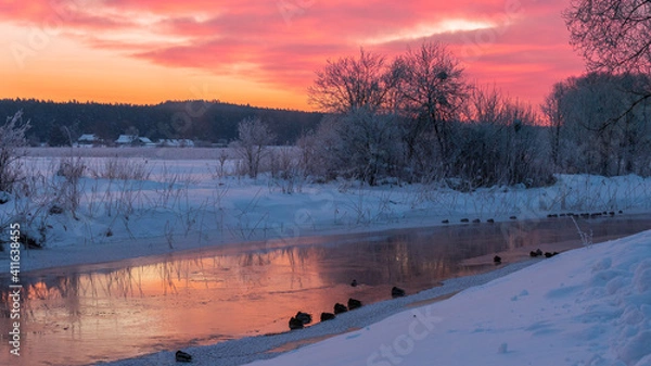 Obraz Wschód na rzeką