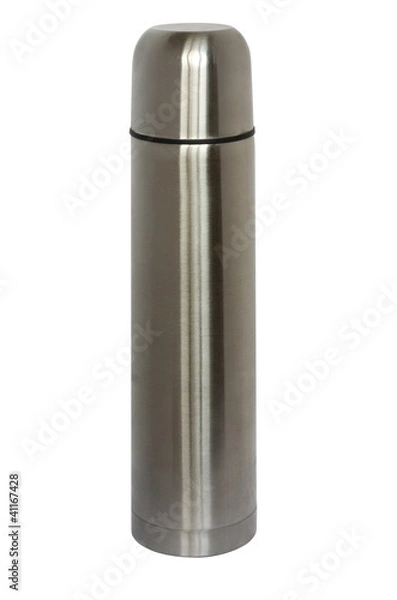Obraz Metallic silver thermos