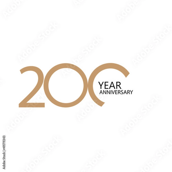 Obraz 200 year anniversary celebration vector template design illustration