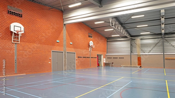 Obraz Interior of a large school gym hall