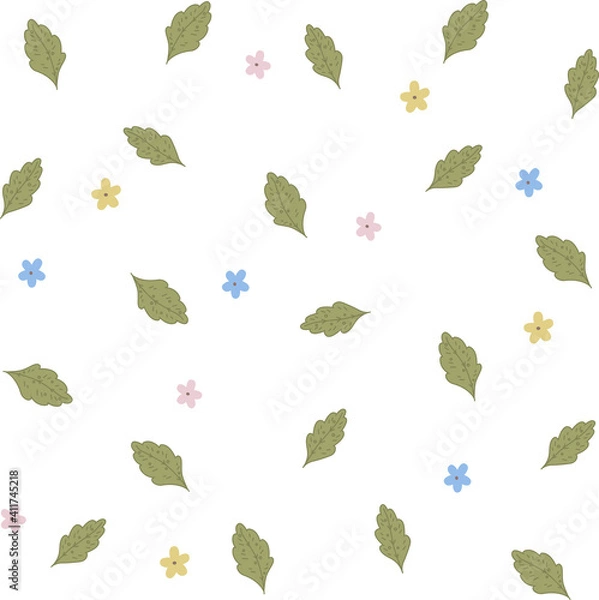 Fototapeta leaves pattern on a light background fully editable file