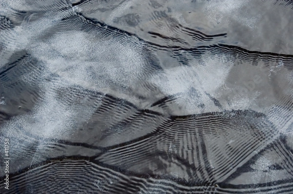 Fototapeta water over ice pattern