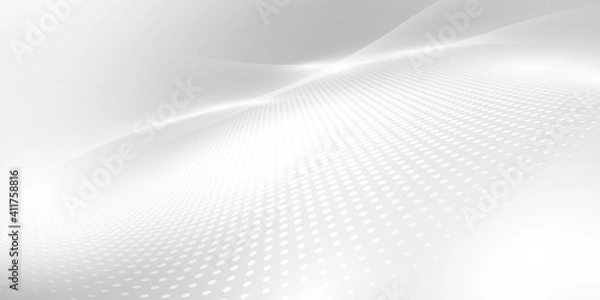 Fototapeta Abstract grey background poster with dynamic. technology network Vector illustration.