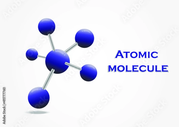 Fototapeta Atomic molecular design as a 3d structure
A circular shape connected to each other Vector illustration