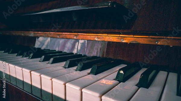 Obraz piano keys and notes