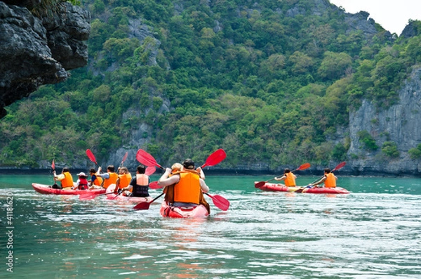 Obraz traveler kayaking