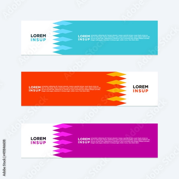 Fototapeta abstract geometric web design banner template isolated on dark grey background