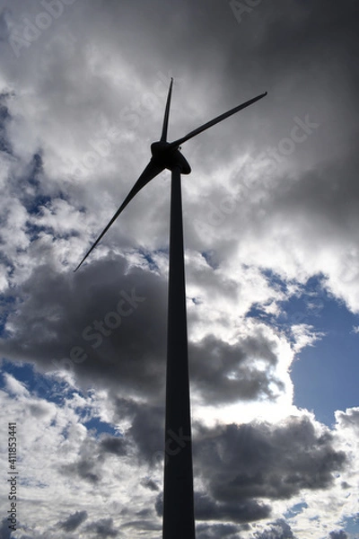 Fototapeta wind turbine against sky