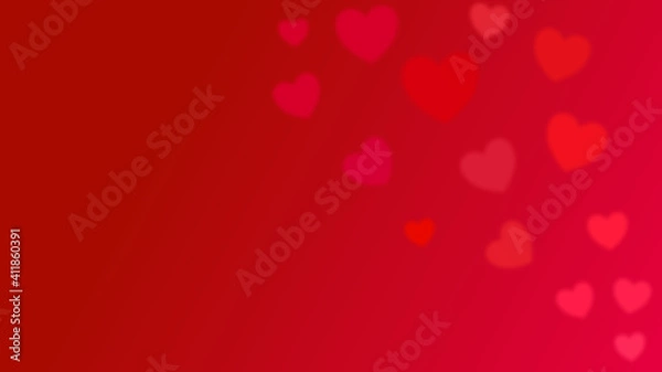 Fototapeta pink and red heart on red background. heart is symbol of love…
