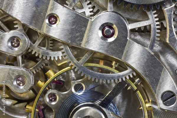 Obraz Antique Pocket Watch Inside Macro