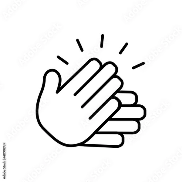 Fototapeta Applause icon Design Vector Template Illustration
