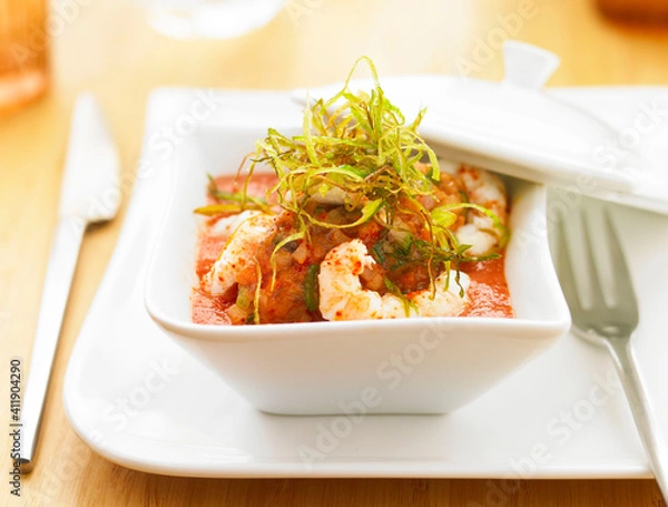 Fototapeta risotto de langoustines