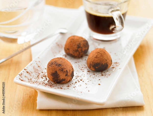 Fototapeta truffe chocolat