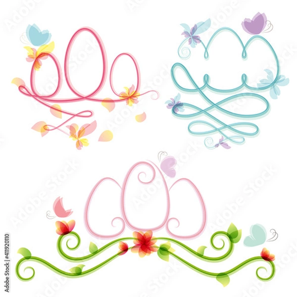 Obraz Ornate Easter eggs for card decoration and other design