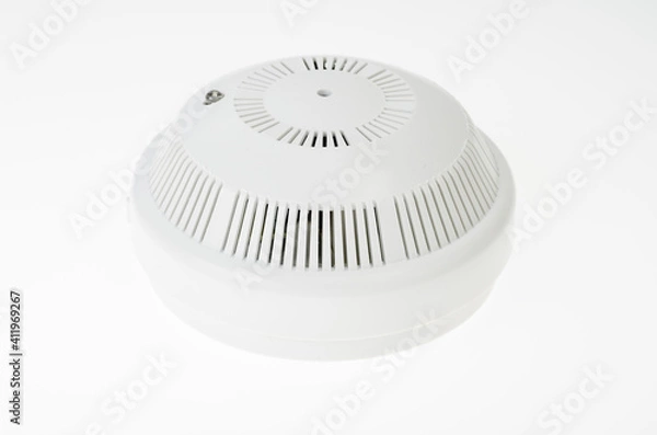 Obraz Smoke alarm isolated on white background. Studio Photo