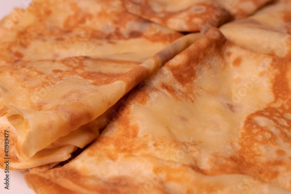 Obraz pancake triangles form a circle close-up view