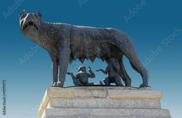 Obraz Wolf with Romulus and Remus