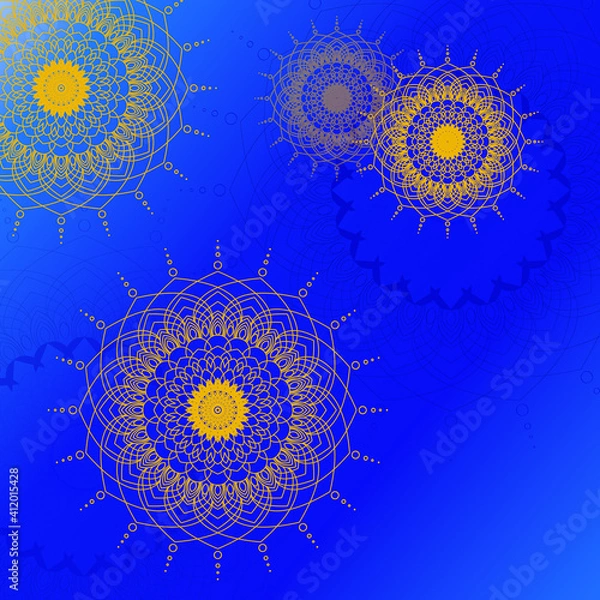 Fototapeta Mandala is related to Buddhism. Tibetans and Indians To be published all over the world It is widely used in meditation and yoga.