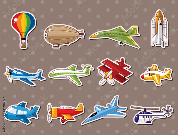Fototapeta airplane stickers