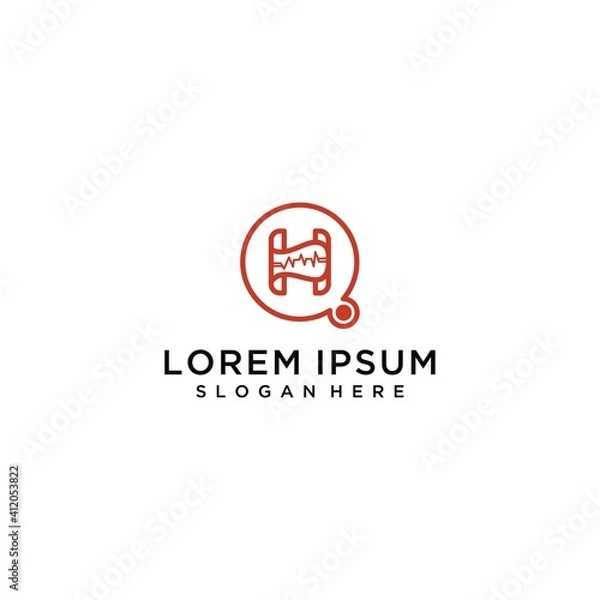 Obraz Initial letter logo H monogram