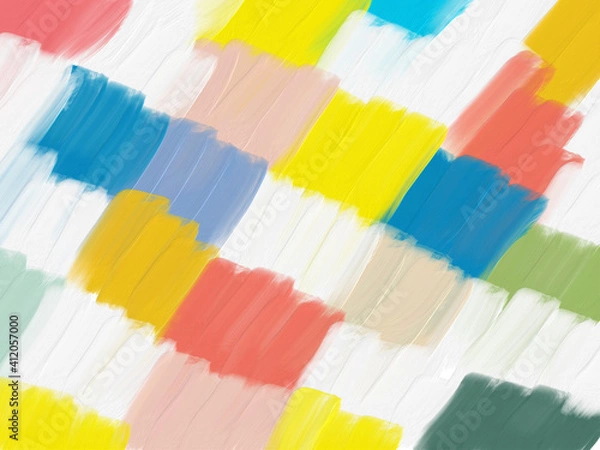 Obraz 絵の具の背景素材 油絵の具 アブストラクト 模様 